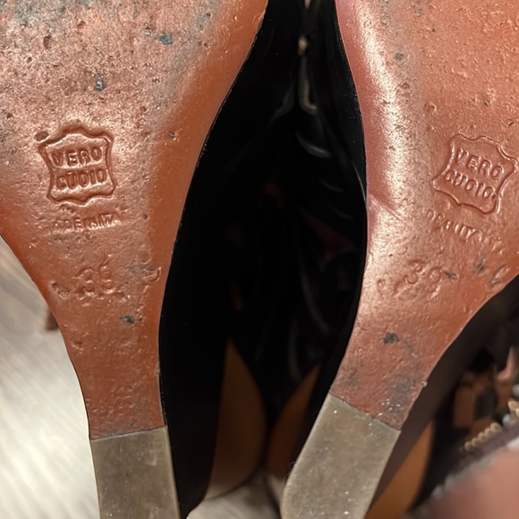 Lanvin Black 2011 Leather Slingback size 39 but run small like 8 - Picture 5 of 7